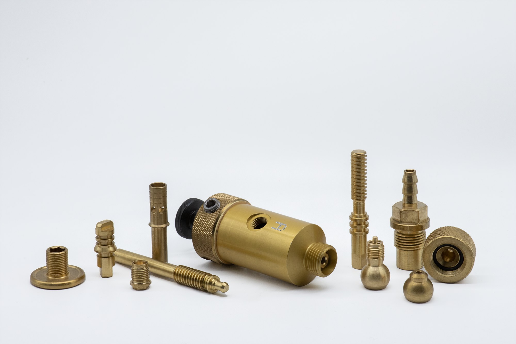 Zerspante Bauteile aus Messing